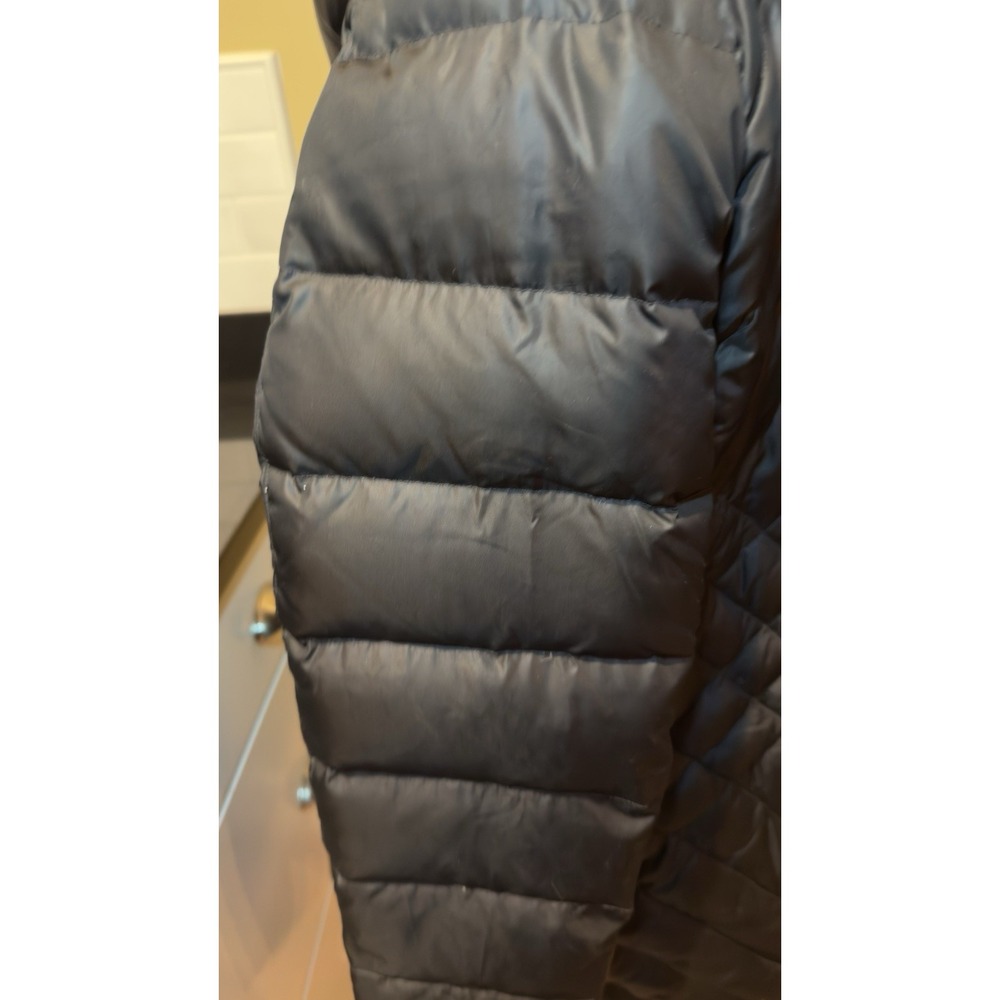 Eddie Bauer Women's Real Down-fill Parka Long Puffer Coat Faux Fur Hood‎ Black L - Picture 6 of 10
